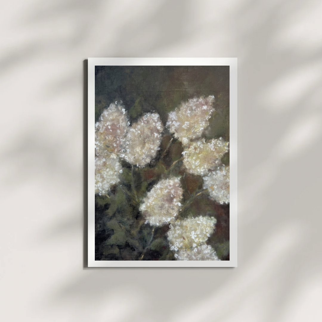 “Vintage Blooms” Hydrangea Flower Fine Art Print
