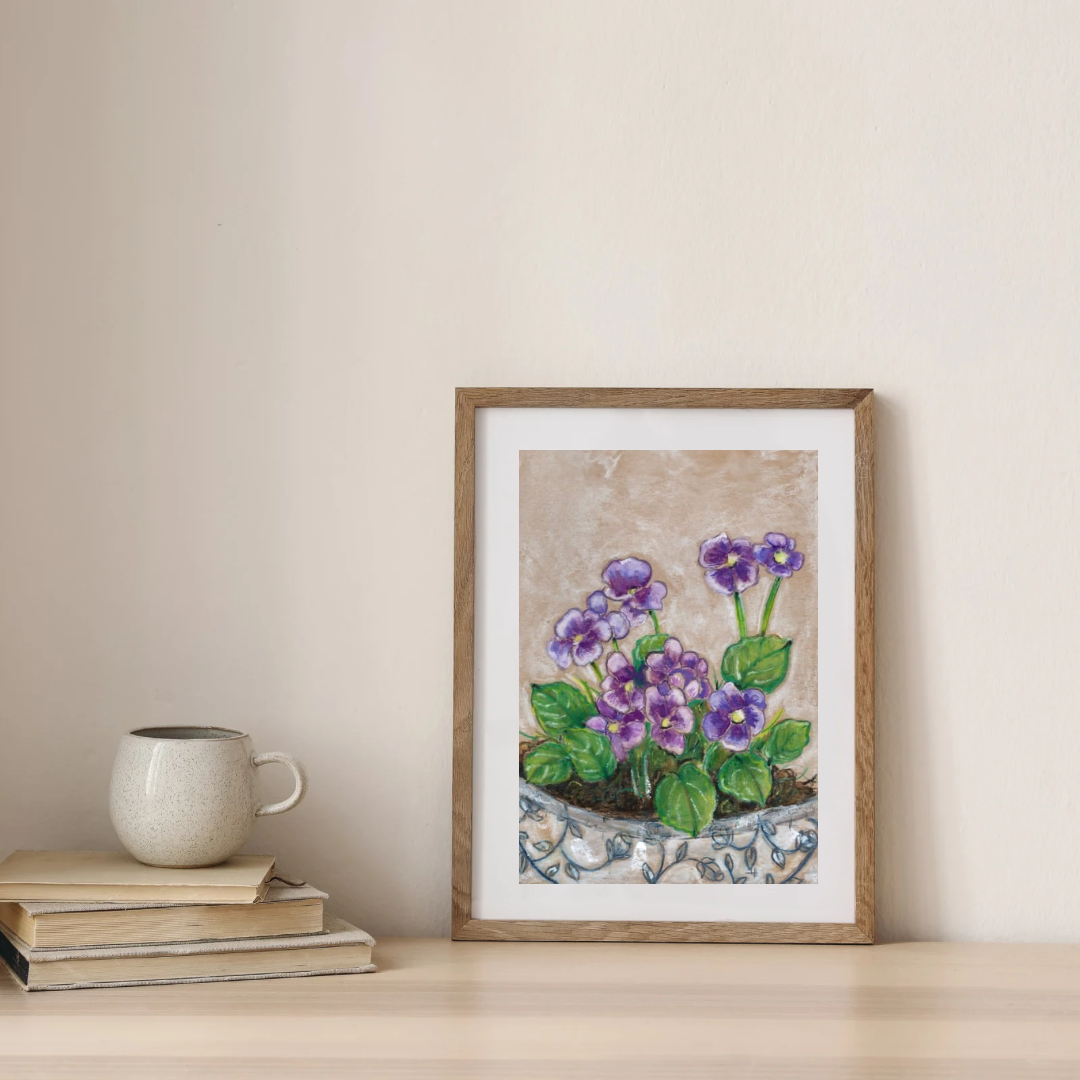 Violet Flower Wall Art Print