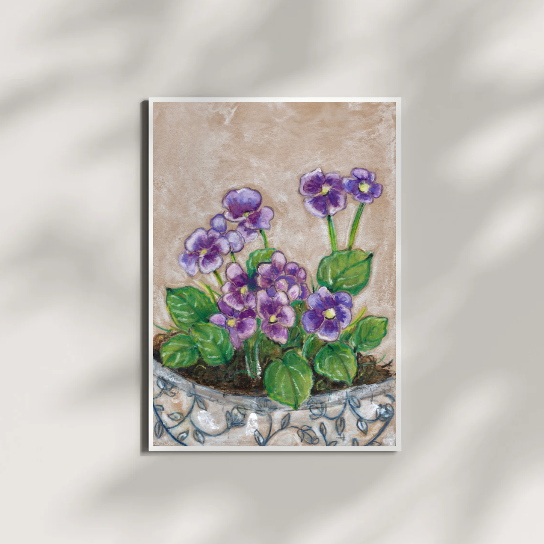 Violet Flower Wall Art Print
