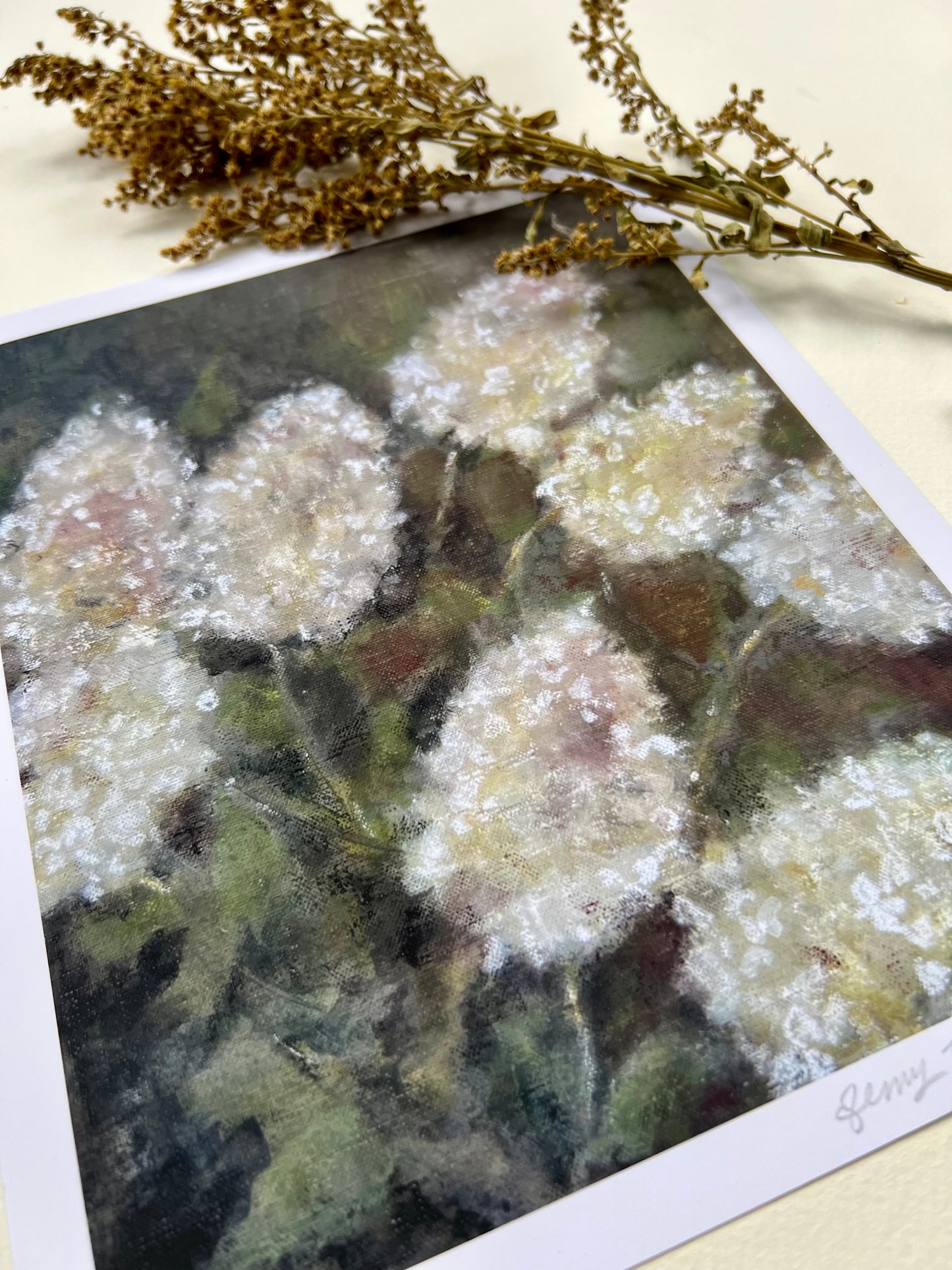 “Vintage Blooms” Hydrangea Flower Fine Art Print