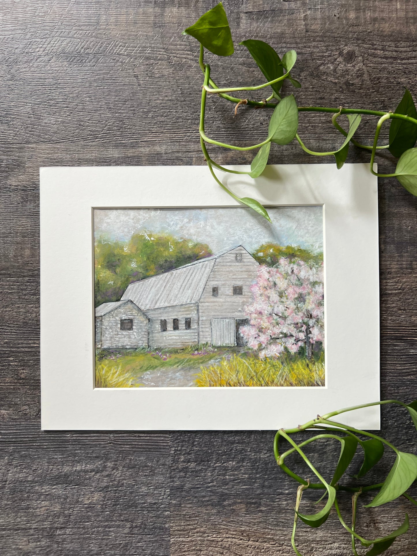 Rustic White Barn Painting