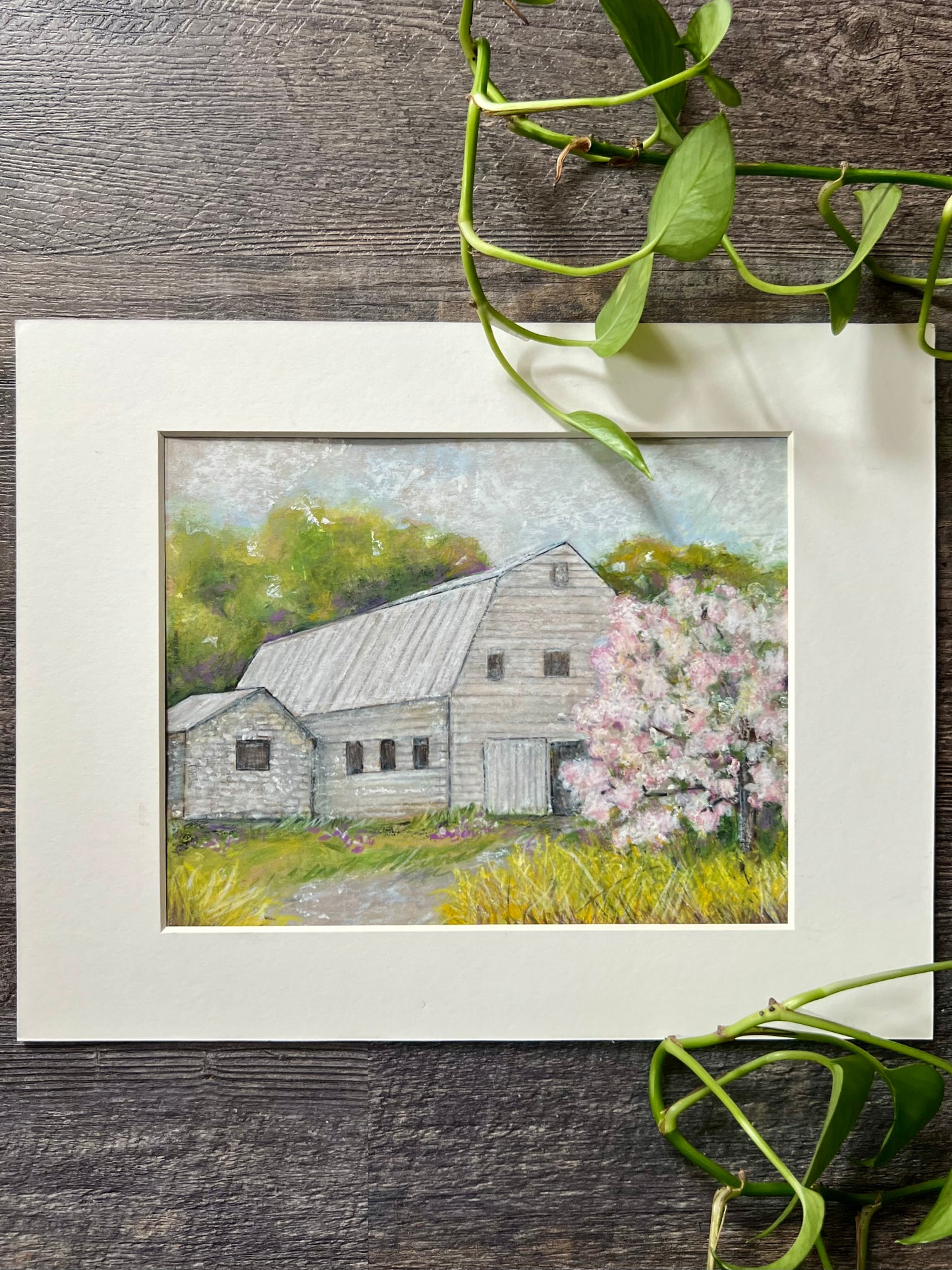 Rustic White Barn Painting