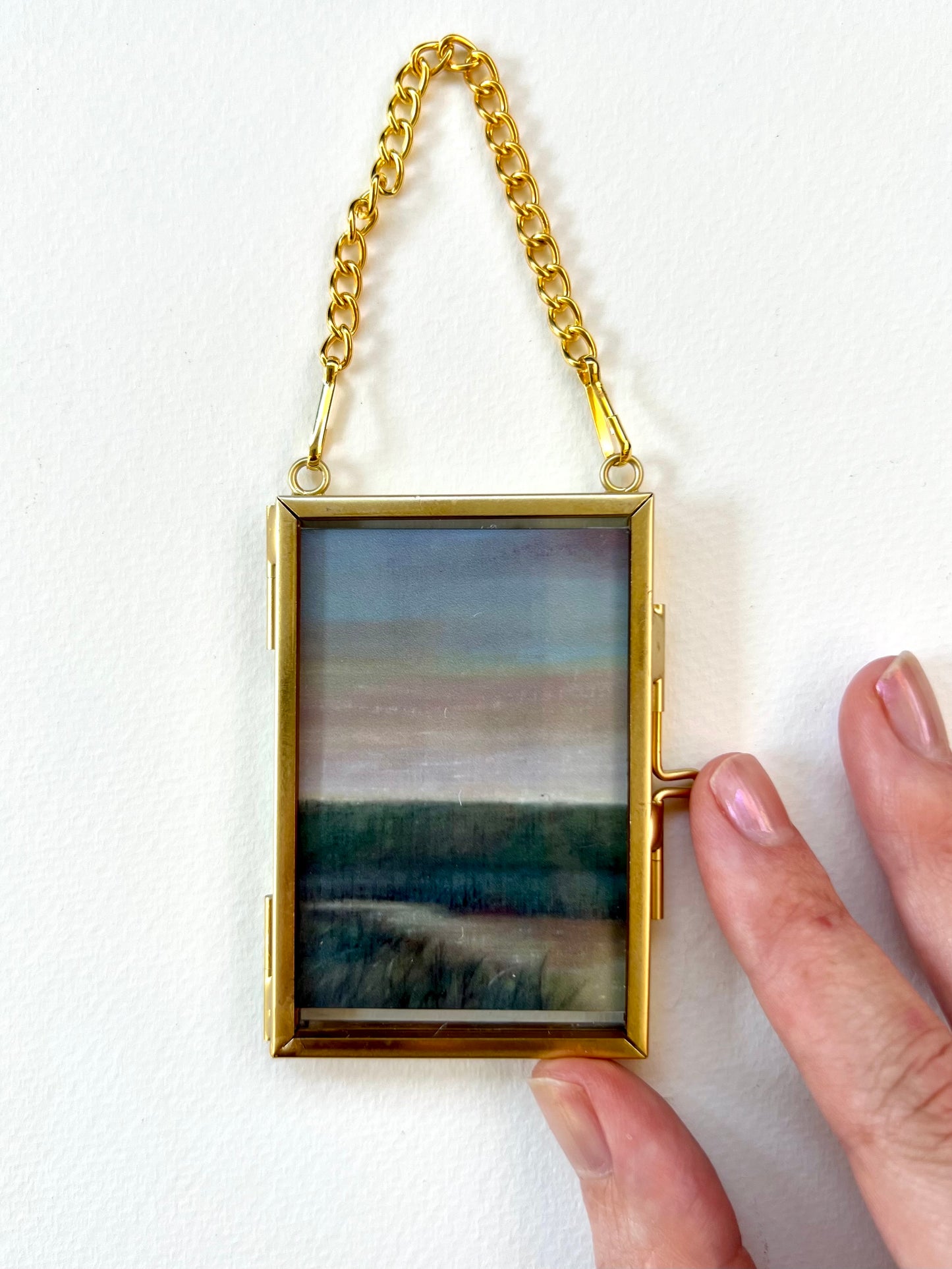 “Creeks Edge” Landscape Framed Ornament