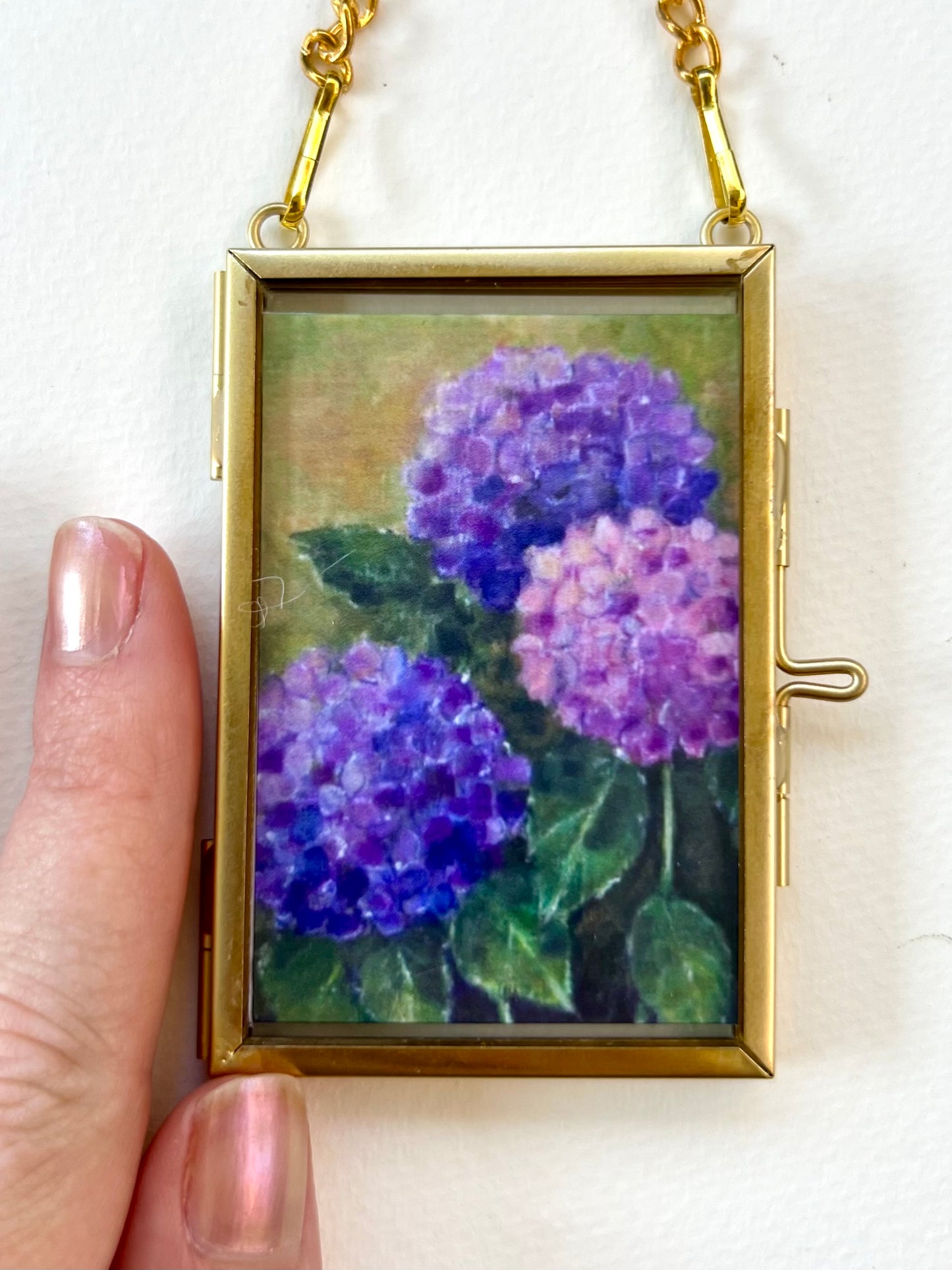 Hydrangea Flower Framed Ornament