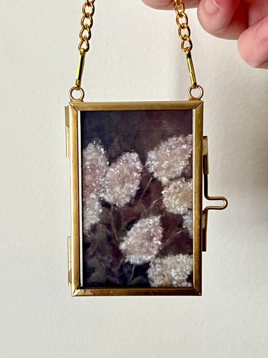 Mini Hanging Art Print | Brass Float Frame | 2×3 Floral Prints
