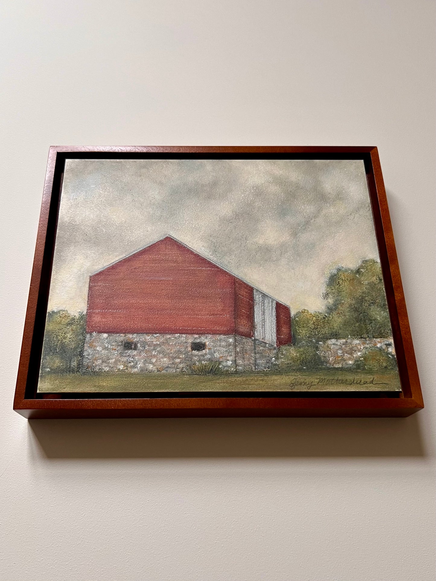 |Heritage| Original Rural Barn Landscape Painting