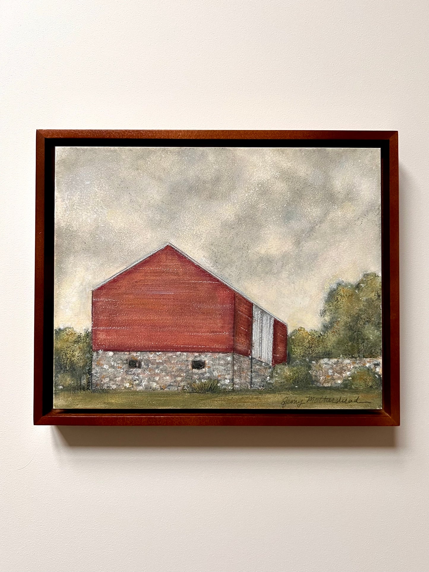 |Heritage| Original Rural Barn Landscape Painting