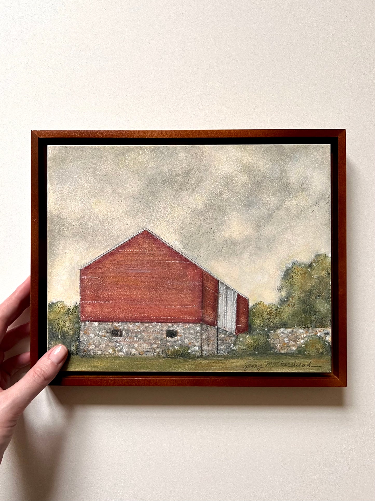 |Heritage| Original Rural Barn Landscape Painting