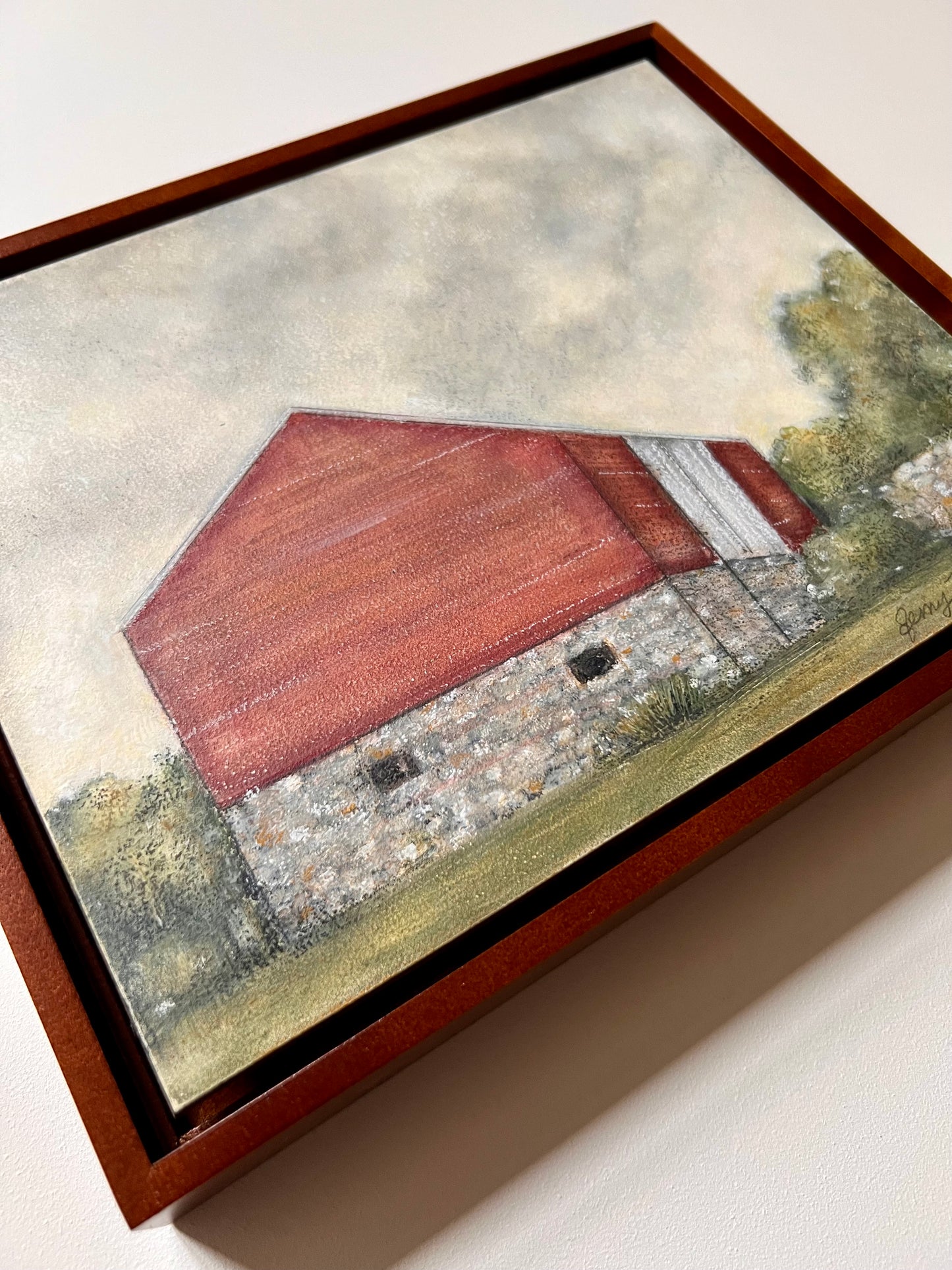 |Heritage| Original Rural Barn Landscape Painting