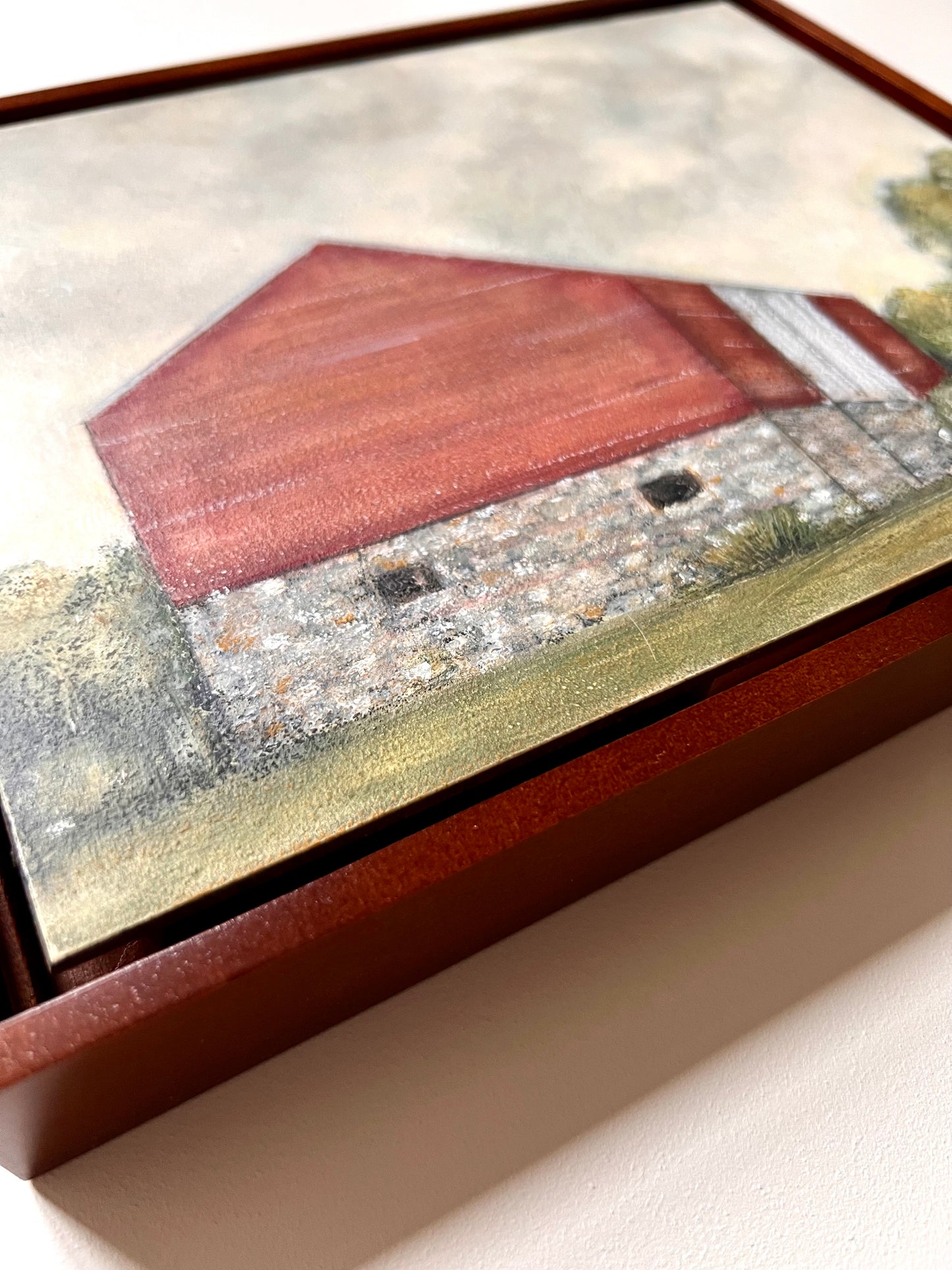 |Heritage| Original Rural Barn Landscape Painting