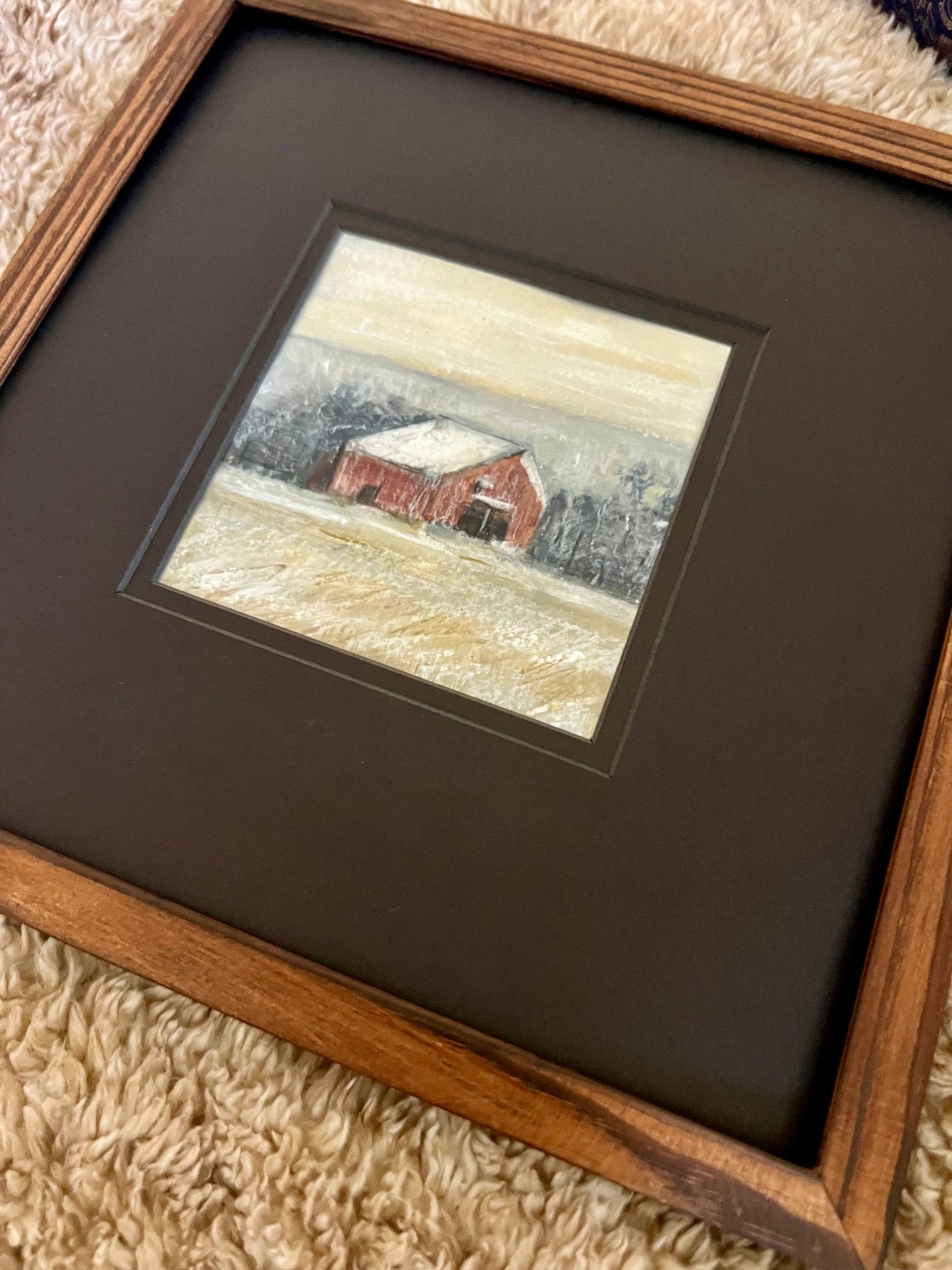 | Winter Barn | Original Mini Landscape Painting