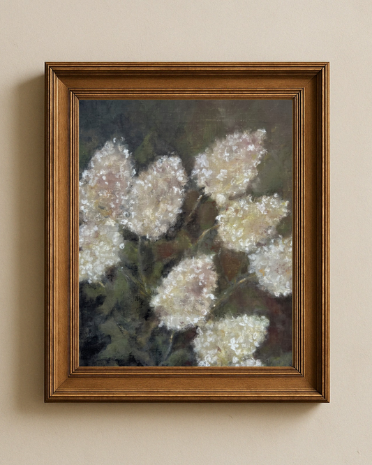 “Vintage Blooms” Hydrangea Flower Fine Art Print