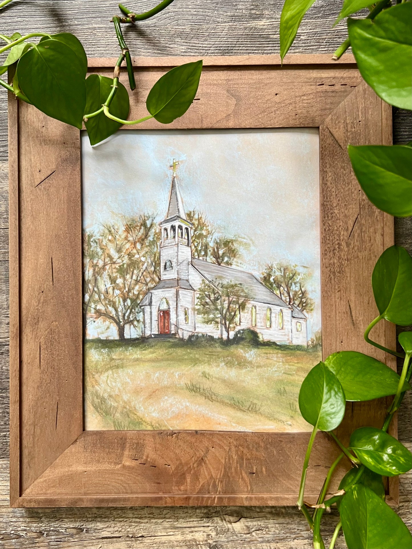 Rural Country Church Wall Art Print