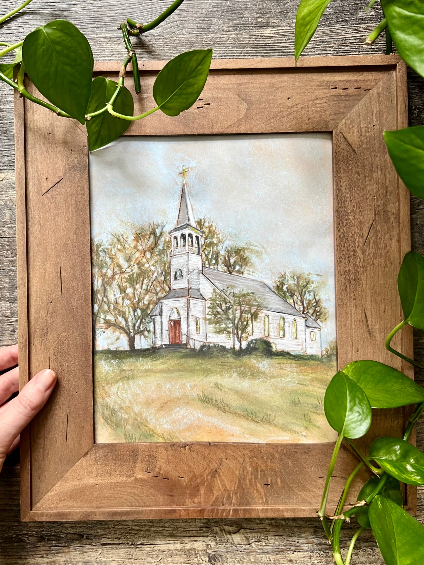 Rural Country Church Wall Art Print