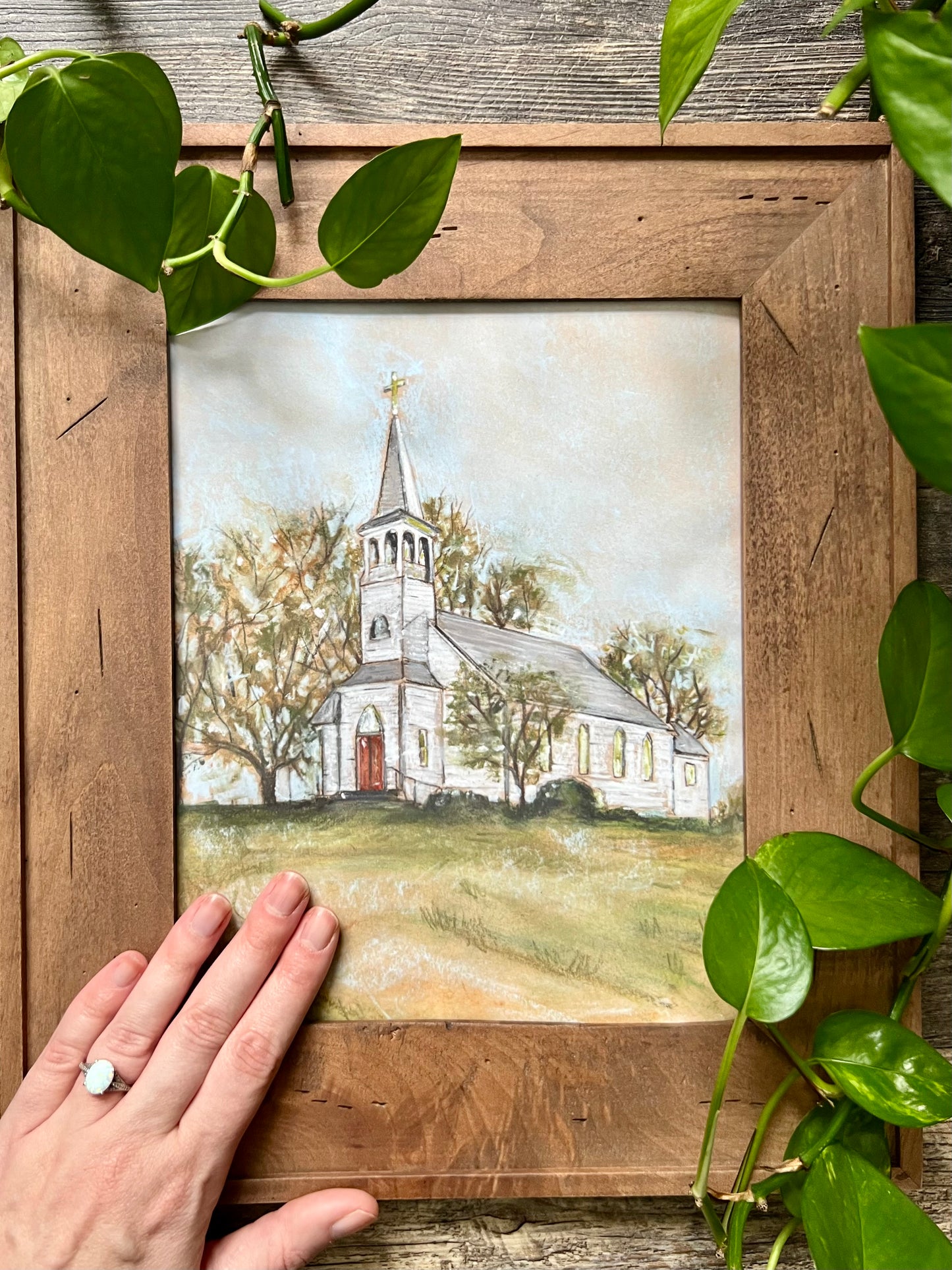 Rural Country Church Wall Art Print