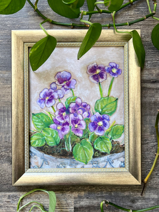 Violet Flower Wall Art Print