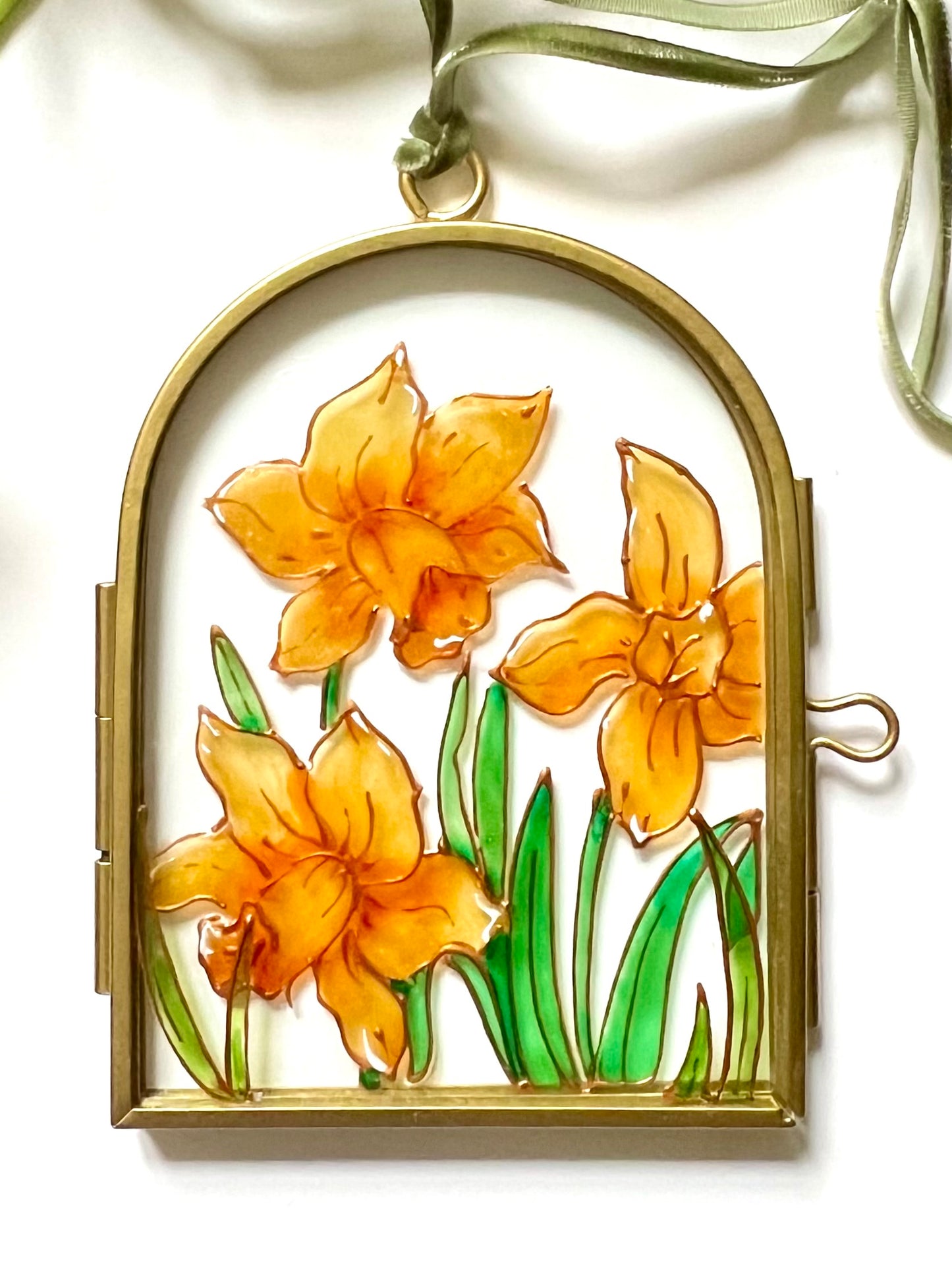 Daffodils Glass Painting