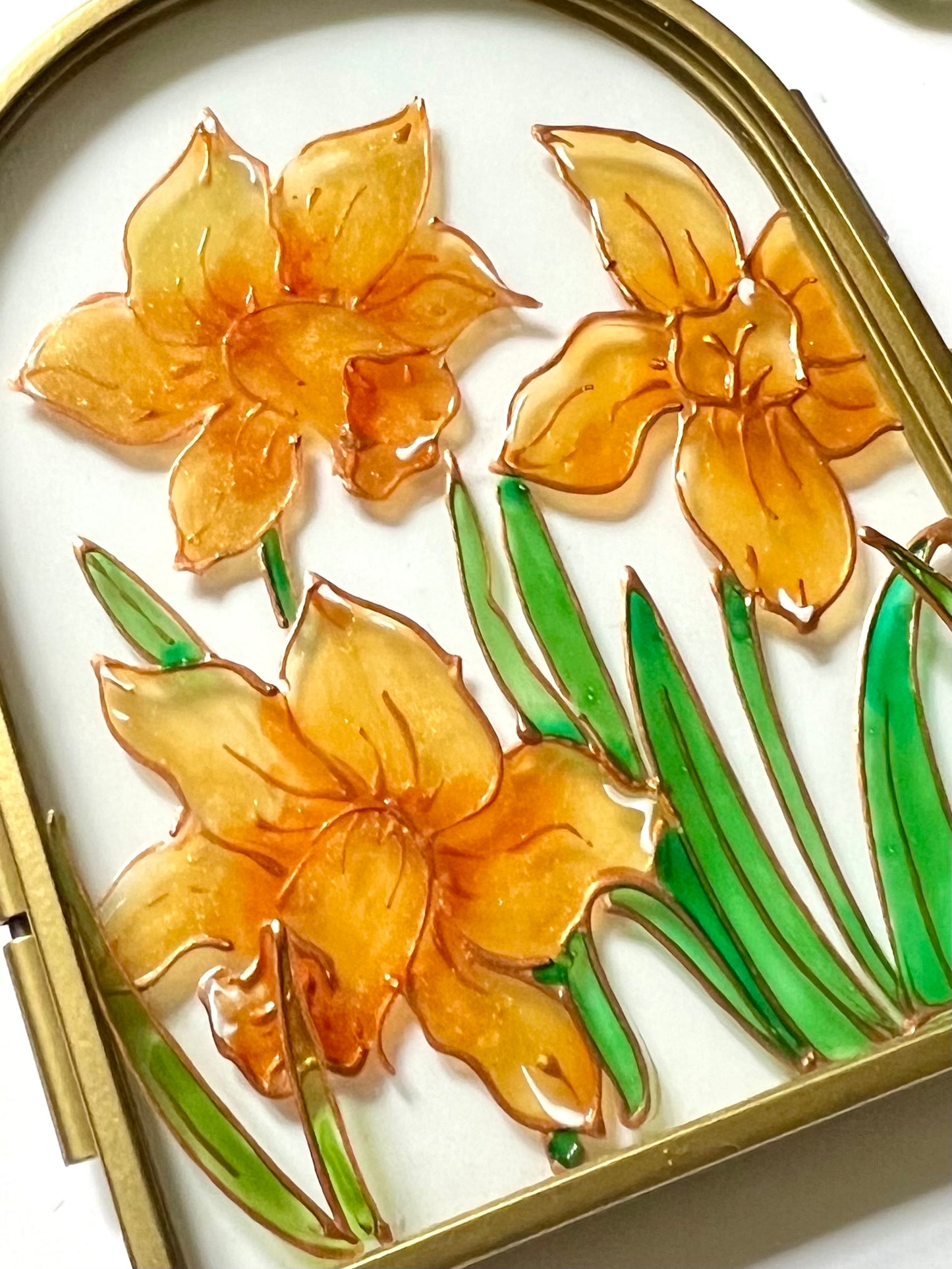 Daffodils Glass Painting