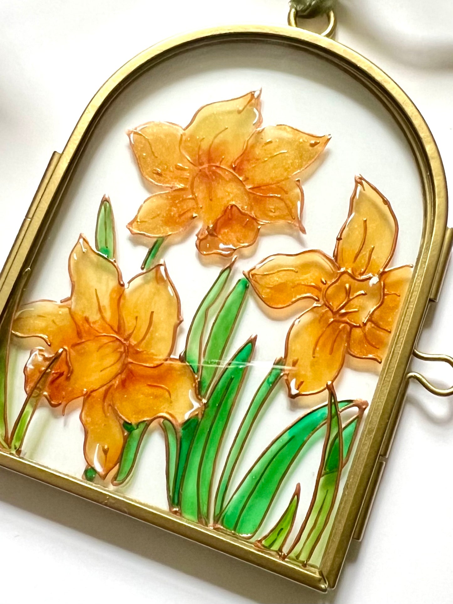 Daffodils Glass Painting