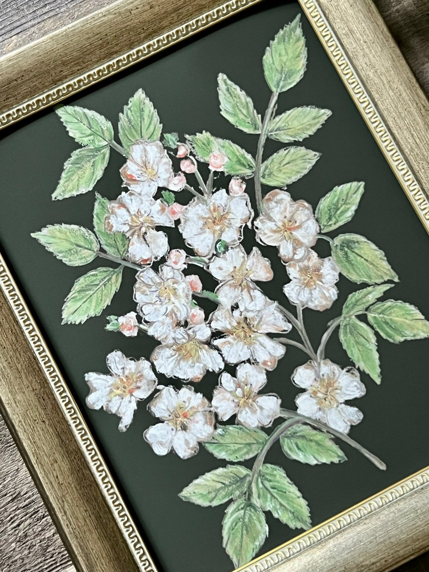 White Florals Wall Art Print