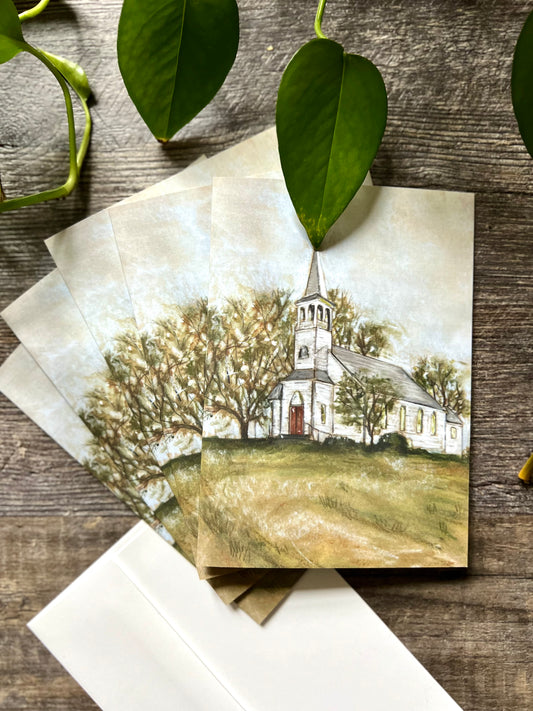 Rural Church Greeting Card Set of 5