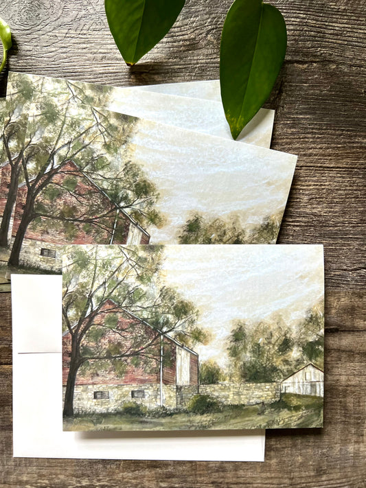Red Barn Greeting Card Set of 5