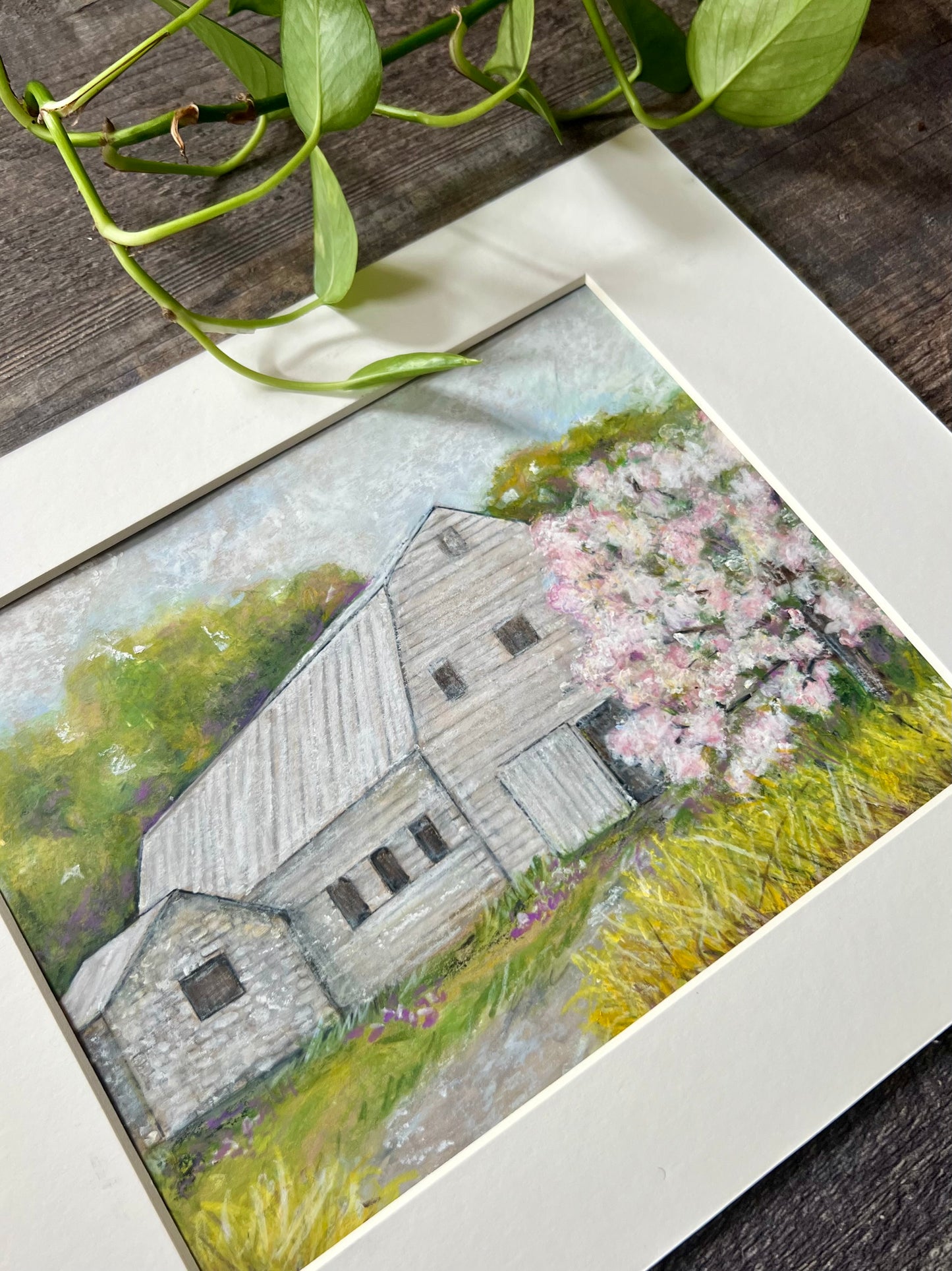 Rustic White Barn Painting