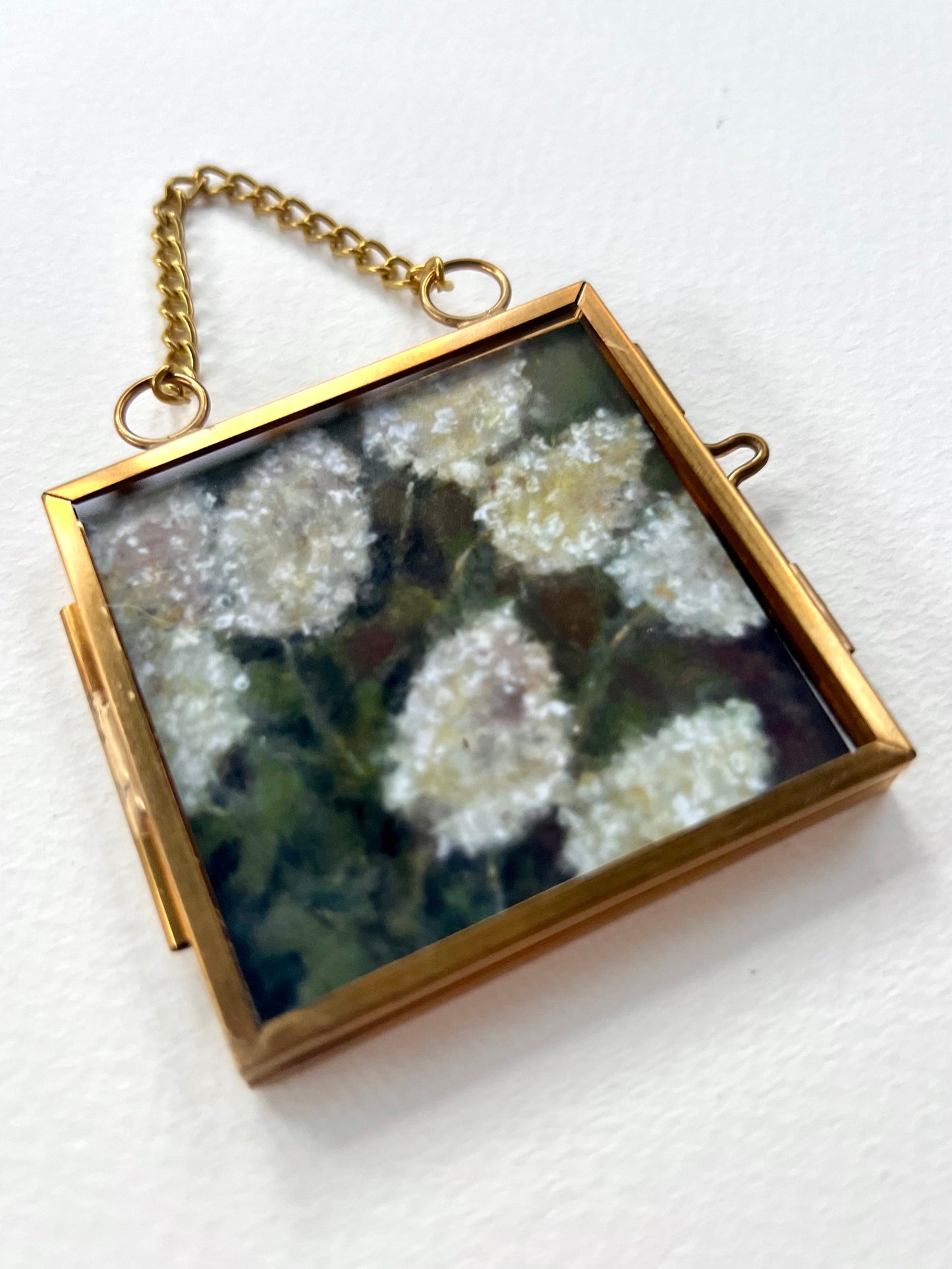 “Vintage Blooms” White Hydrangea Ornament