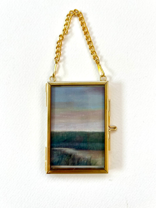 “Creeks Edge” Landscape Framed Ornament