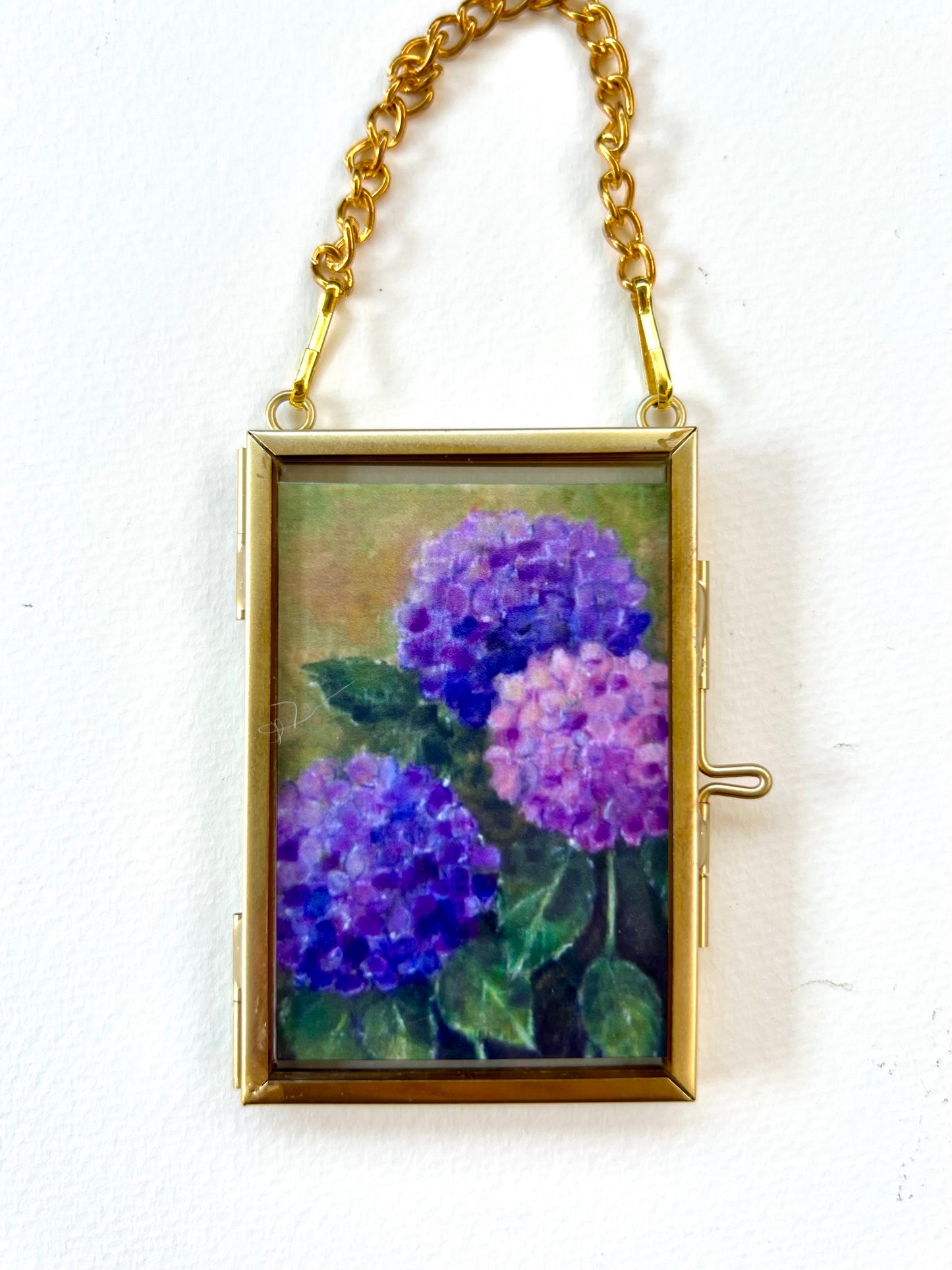 Hydrangea Flower Framed Ornament