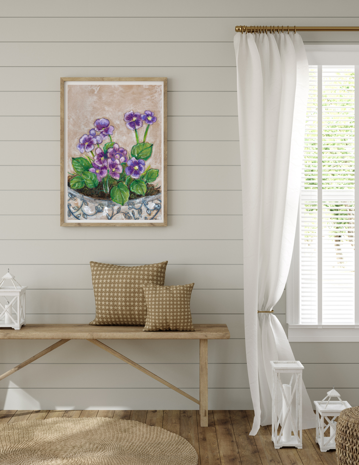 Violet Flower Wall Art Print